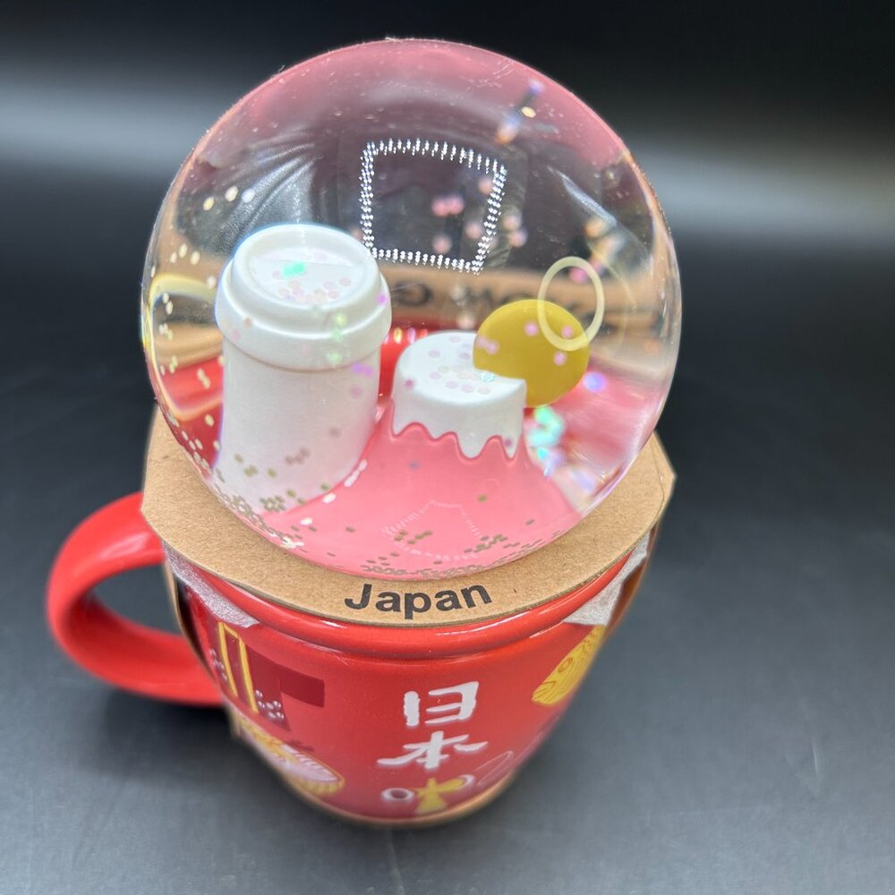 Starbucks Japan Snow Globe Mug 89mL Mt. Fuji Limited Edition New - Picture 6 of 11